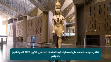 تذاكر جديدة.. تعرف على أسعار تذكرة المتحف المصري الكبير 2025 للمواطنين والأجانب
